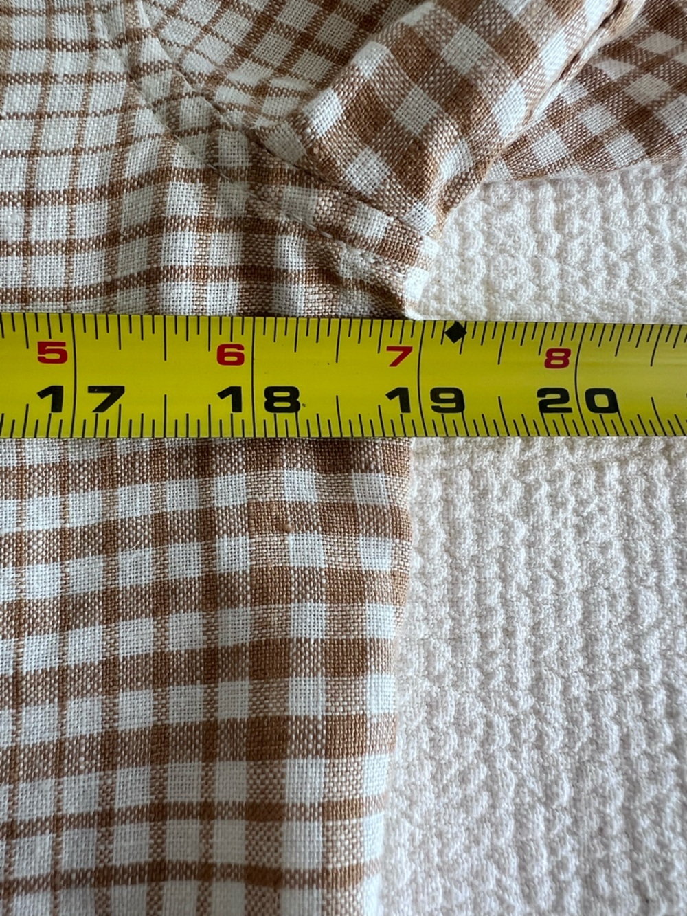 Everlane EUC Women’s Beige Gingham Button-Down Plaid Long Sleeve Shirt Size: 00 - Picture 7 of 13